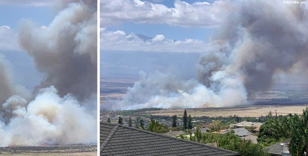 Massive Maui Fires Almost Contained - Maalaea Town - Maui Hawaii